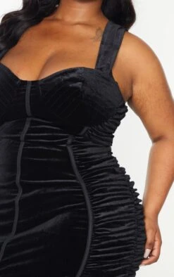 Plus Black Velvet Ruched Side Cup Detail Midi Dress -Women Clothing Shop 03dfc7e44f8159a0c75daef79431008afc1c4764 cmu5811 5