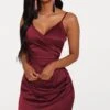 Shape Burgundy Satin Wrap Dress -Women Clothing Shop 04d70f8d24fba734e1e603ed2a4ca0f6cff603ee CLU4305 1