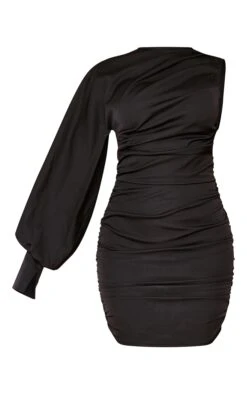 Black One Sleeve Ruched Woven Bodycon Dress -Women Clothing Shop 073d211c0da8c5e75ba81d3a2b6634b21fd281bf cna1124 6