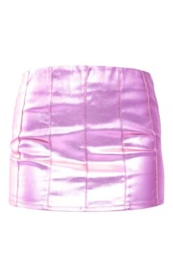 Pink Metallic Coated Denim Mini Skirt -Women Clothing Shop 08ff5756000e16bc107cda82f8c69f139a8991c8 cnb4736 6