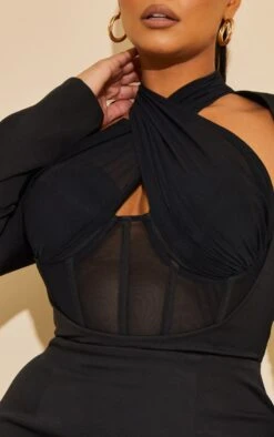 Plus Black Corset Cross Front Bodycon Dress -Women Clothing Shop 0af4760c1c3ad11dc72cc4825eb2f03370685e35 cmu5481 5