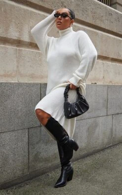 Plus Cream Roll Neck Oversized Midi Sweatshirt Dress -Women Clothing Shop 0cd98f532f83801a62e7e70d9d0b193c1f1d9a37 cmz2400 3