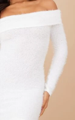 White Eyelash Knit Bardot Bodycon Dress -Women Clothing Shop 0d094ac513e35aa3242c5870c5c063e0bd3cc017 cnd4405 4