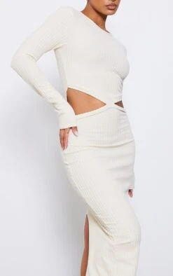 Cream Textured Rib Cross Cut Out Maxi Dress -Women Clothing Shop 0d28c6f4a635ce922b9f11a2ba8733ad8ff8ad44 cnd1333 4