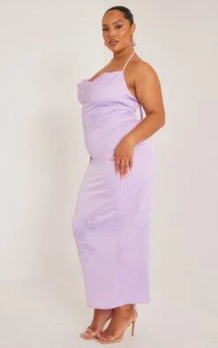 Plus Lilac Halterneck Satin Embroidered Maxi Dress -Women Clothing Shop 0d8b18cef641b140ab8d5033e8bf6feff2b98a8e cne0715 3