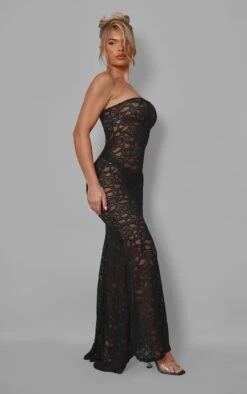 Black Sheer Lace Bandeau Maxi Dress -Women Clothing Shop 0ed440f4affe21284fafcdc9e04b49d6f66fe204 cnc7807 3
