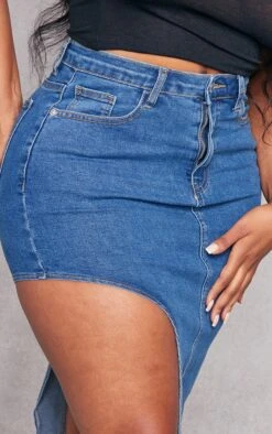 Shape Dark Blue Denim Split Side Midaxi Skirt -Women Clothing Shop 1123e657ac8d84f8bb915da593b9bb575014563a cnd2505 4