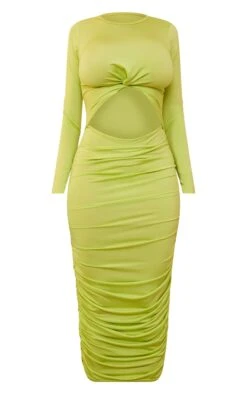 Shape Lime Long Sleeve Ruched Cut Out Midaxi Dress 11 Shape Lime Long Sleeve Ruched Cut Out Midaxi Dress -Women Clothing Shop 1153636344ef6e3252e836d668ddc93f917cbc55 cna2747 5