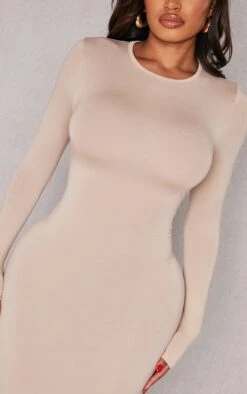 Shape Oatmeal Soft Touch Long Sleeve Maxi Dress -Women Clothing Shop 12ef6089a692307a85e9b0f220e38b8b7515477d cnd2637 4