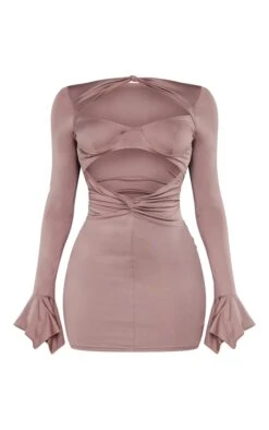 Taupe Cut Out Lace Cup Detail Flared Sleeve Bodycon Dress -Women Clothing Shop 195d1017c98dbdfb8e52900e35e63c60f7119f94 cnc7825 5