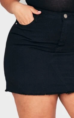 Plus Basic Black Denim Skirt -Women Clothing Shop 1a9bf79f33dae2760647aae00f8ce5aabb56f9ab cmq4649 5
