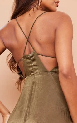 Beccie Khaki Extreme Split Strappy Back Maxi Dress -Women Clothing Shop 2742aff586726b1d3516599ad0a90f759efce1cb clq8024 4