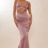 Deep Rose Satin Cross Waist Detail Strappy Maxi Dress 1 Deep Rose Satin Cross Waist Detail Strappy Maxi Dress -Women Clothing Shop 27a292c8fefe39ec92aa02efd1f176c194110ea9 cnd0402 1