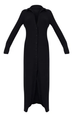 Black Button Up Collar Brushed Rib Detail Maxi Dress 11 Black Button Up Collar Brushed Rib Detail Maxi Dress -Women Clothing Shop 2f30b51244b4f0d68a96ae4925cf1b08fa4ab500 cmp8540 6