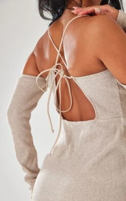 Oatmeal Ribbed Bardot Waist Detail Bodycon Dress 10 Oatmeal Ribbed Bardot Waist Detail Bodycon Dress -Women Clothing Shop 2f5995a50e56673bb6854f0cc99ab0d256559ad7 cnd4061 4