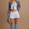 Light Blue Wash Low Rise Denim Mini Tennis Skirt -Women Clothing Shop 36af274edf03376924f1b45198080bff5c0b35d8 cnb8265 1