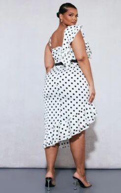 Plus White Polka Dot Ruffle Detail Midi Dress -Women Clothing Shop 3a3e41a4e9cecf5fd1cc66d8a4d18c779fee56cc cnd4879 2