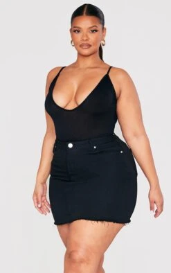 Plus Basic Black Denim Skirt -Women Clothing Shop 3bdfcc61be562c5b3800526e2147a57b7b7aae8a cmq4649 4