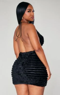 Shape Black Textured Cowl Backless Bodycon Dress -Women Clothing Shop 3d52192cf437da81078738dcedd9bf1e20aec91a cnb7716 2