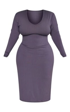Plus Charcoal Rib Scoop Neck Long Sleeve Midi Dress 11 Plus Charcoal Rib Scoop Neck Long Sleeve Midi Dress -Women Clothing Shop 598aa0e86c083aad1d9eb7bef68658e06a97bd3a cnc5153 5
