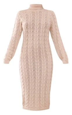 Oatmeal Roll Neck Cable Knit Dress -Women Clothing Shop 5c2d4a940daeacea4a3f54d534004ff1505d02f6 cnc0938 5