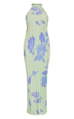 Petite Green Floral Print Plisse High Neck Low Back Maxi Dress 11 Petite Green Floral Print Plisse High Neck Low Back Maxi Dress -Women Clothing Shop 66132c2d34def490546d90ae8608782dd9b02f41 cne4970 5