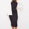 Black Racer Neck Midaxi Dress -Women Clothing Shop 6e6a812cc135bf27742b2ebfa5b8c7c936ae61cf cmz2091 1