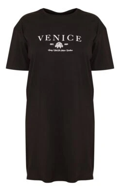 Black Oversized Venice Graphic T Shirt Dress -Women Clothing Shop 70b77825c84127e7ccd921314d81024bd436286c cnd8842 5