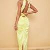 Tall Yellow Satin Plunge Ruched Maxi Dress -Women Clothing Shop 74d5bbfff8c124b1bc7e008c0f3d82ccfd55b34f cne2105 1