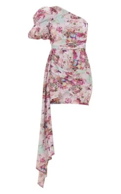 Pink Abstract Floral One Shoulder Puff Sleeve Draped Bodycon Dress 11 Pink Abstract Floral One Shoulder Puff Sleeve Draped Bodycon Dress -Women Clothing Shop 77125221cad08f92474ff92d77b907d9ff9aec27 cnd4314 5