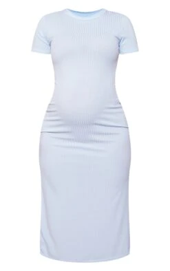 Maternity Blue Grey Ribbed Short Sleeve Midi Dress 11 Maternity Blue Grey Ribbed Short Sleeve Midi Dress -Women Clothing Shop 7ba356d513e147a9944f49111368ec4ebc00dbf4 cne8199 5