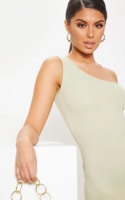Sage Green Ribbed One Shoulder Midi Dress -Women Clothing Shop 7d4df8fbaab0e83112805f813aa45635d737e844 cmb3458 5