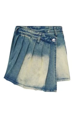 Indigo Vintage Wash Asymmetric Micro Mini Denim Tennis Skirt -Women Clothing Shop 7d504a115c2bbb2c8047b37240cb006dfc95407c cnd9401 6