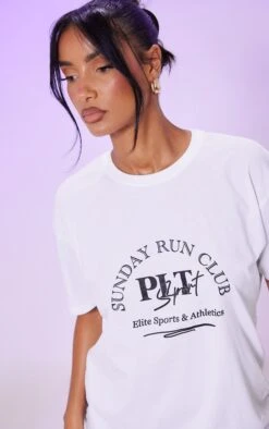 White Oversized Athleisure Graphic T Shirt Dress -Women Clothing Shop 80d2a94d4c66883017f5b23ddc00df5394e5d8ec cnd8843 4