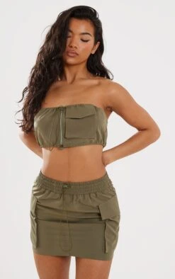 Khaki Shell Pocket Detail Toggle Waist Micro Mini Skirt -Women Clothing Shop 8249c525c2f6e1172e600a86c91f1c5d69fbca65 cnd1594 4