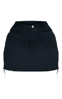 Plus Basic Black Denim Skirt -Women Clothing Shop 83bda3d645344202b9a547e8f5f5386aab92fad1 cmq4649 6