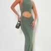 Khaki Slinky High Neck Cut Out Ruched Maxi Dress -Women Clothing Shop 87e6304a385cc0daa72cd48352a61de47df9cba8 cnd2287 1