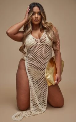 Shape Stone Crochet Knit Split Side Maxi Dress -Women Clothing Shop 8ad4ee581981607151a5b291c112d2268564ba76 cnd5174 3