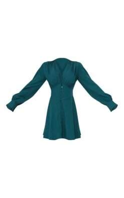 Emerald Green Button Down Waist Detail Shift Dress -Women Clothing Shop 8c41cb7486b7bf9eb0cee9fe78a55754f240f473 cmt3833 6