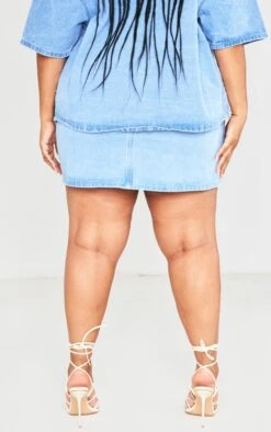 Plus Light Blue Wash Denim Mini Skirt -Women Clothing Shop 8cd1d5c87cf195a0c610e13f5a8efa21e267f02a cnd2842 3