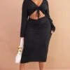 Plus Black Textured Cut Out Ruched Midi Dress -Women Clothing Shop 91a0665f35a62e306171827e349923cd693acd64 cmw3068 1