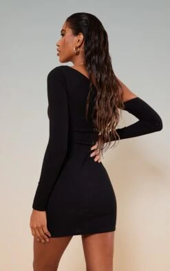 Black Rib Asymmetric Shoulder Bodycon Dress 10 Black Rib Asymmetric Shoulder Bodycon Dress -Women Clothing Shop 990f4c86c5e57ad8b9f1c2f65b8cc73836591ac6 cnc2532 3