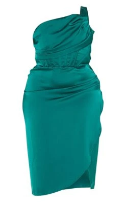 Plus Emerald Green Satin Drape Detail Side Split Midi Dress -Women Clothing Shop 9969a545d3aacd25e45dd29e88846ba6f6527340 cmu5773 6