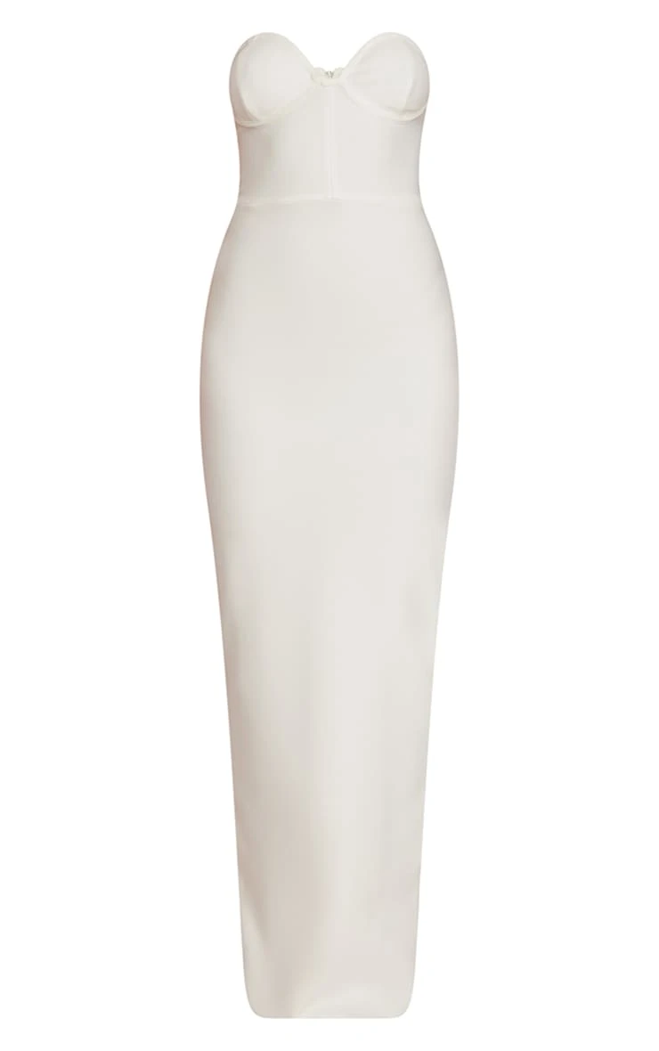 White Bandage Corset Split Back Maxi Dress 6 White Bandage Corset Split Back Maxi Dress - Image 4