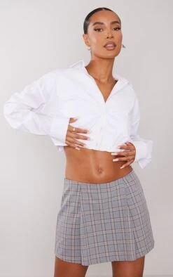 Light Grey Checked Print Pleat Front Tailored Mini Skirt 10 Light Grey Checked Print Pleat Front Tailored Mini Skirt -Women Clothing Shop 9a81bea230e56309d5b25ad63c9ab94d556fe7e7 cnd9983 4