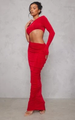 Red Acetate Slinky Cut Out One Shoulder Maxi Dress -Women Clothing Shop 9b64d335ff77f490b8193849fdec2ca61679bd6d cnb5155 3