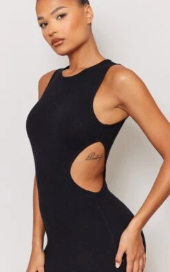 Black Cut Out Side Soft Knit Dress -Women Clothing Shop a443e9f18e81b277c5858345a827df8f5069d64a cnc8724 4