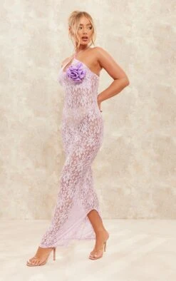 Lilac Lace Flower Detail Halter Cut Out Maxi Dress -Women Clothing Shop af1d92a99187a01060218cf08706d6ae59c5bce4 cne4566 3