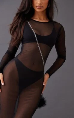 Petite Black Mesh Maxi Dress -Women Clothing Shop b2d2a9562a4a52e4c50c5451cac89682b53894e1 cnc4805 4