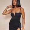 Black Extreme Thigh Split Panelled Plunge Bodycon Dress -Women Clothing Shop bc0020854c6a8e1f15b850b32de3194d8842f660 clu2847 1
